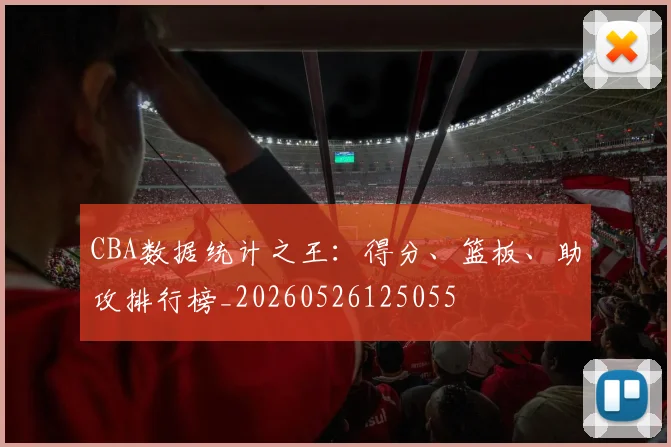 CBA数据统计之王:得分、篮板、助攻排行榜_20260526125055